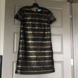 Very unique black and gold sparkly dress